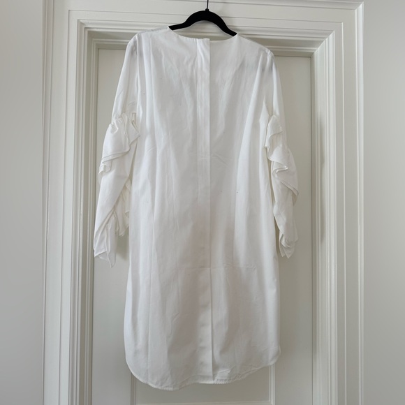 COS White Ruffle Sleeve Mini Dress - Picture 8 of 10